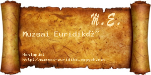 Muzsai Euridiké névjegykártya